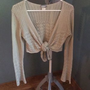 Vintage crop sweater with bell sleeves